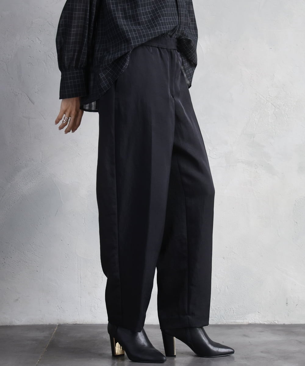 FMLAD18230 MICHEL KLEIN(ミッシェルクラン) バレルパンツ ブラック