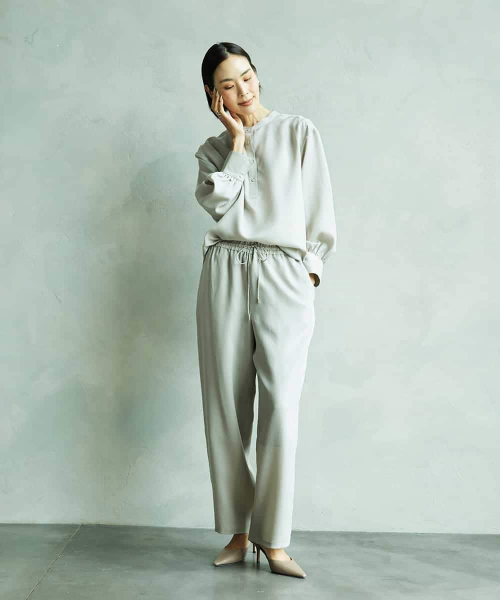 FMLAD19210 MICHEL KLEIN(ミッシェルクラン) [セットアップ対応]コージーパンツ ベージュ