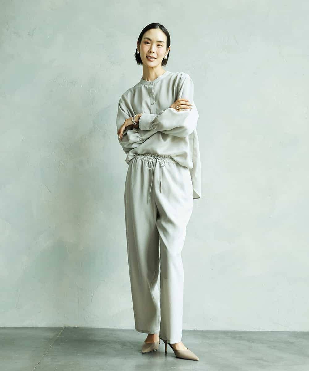 FMLAD19210 MICHEL KLEIN(ミッシェルクラン) [セットアップ対応]コージーパンツ ベージュ