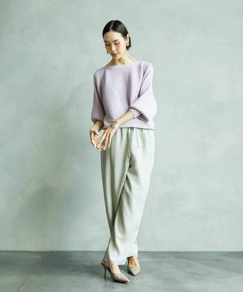 FMLAD19210 MICHEL KLEIN(ミッシェルクラン) [セットアップ対応]コージーパンツ ベージュ