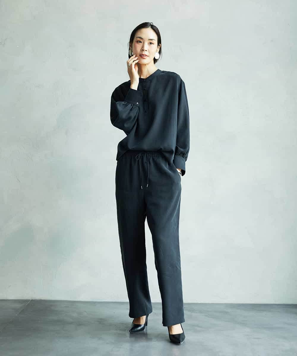 FMLAD19210 MICHEL KLEIN(ミッシェルクラン) [セットアップ対応]コージーパンツ ベージュ