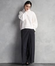 FMLAD21250 MICHEL KLEIN(ミッシェルクラン) ラップバレルパンツ ダークグレー