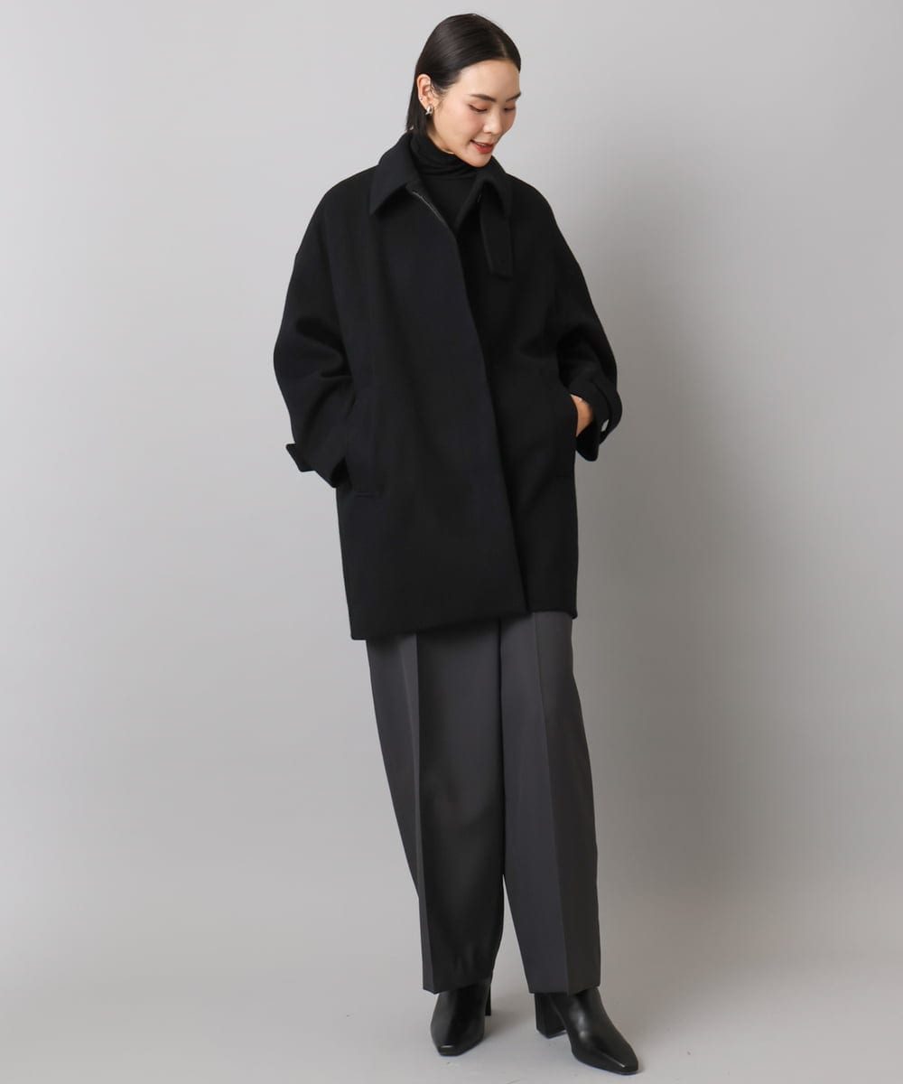 FMLAD21250 MICHEL KLEIN(ミッシェルクラン) ラップバレルパンツ ダークグレー