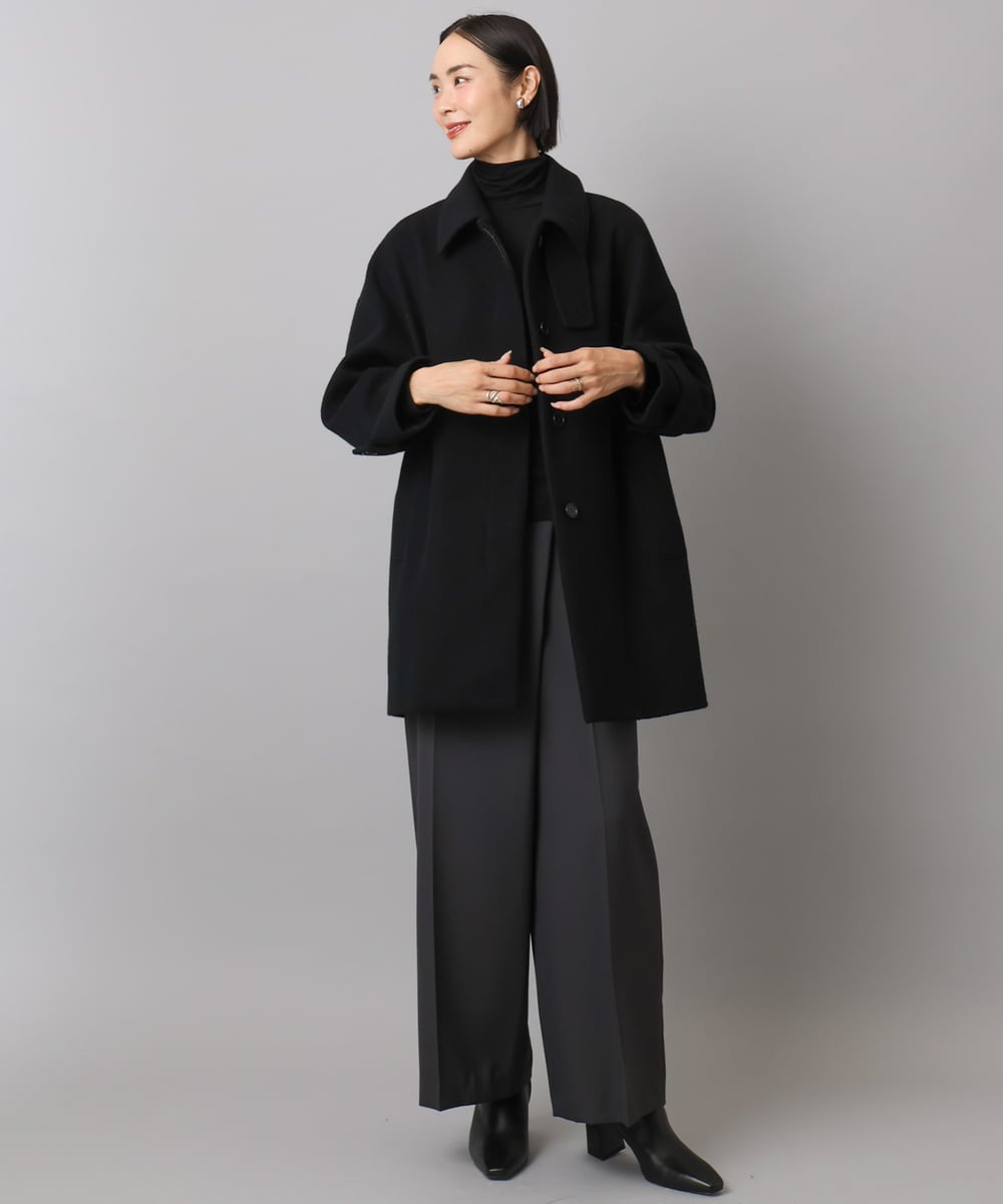 FMLAD21250 MICHEL KLEIN(ミッシェルクラン) ラップバレルパンツ ダークグレー