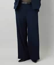 FMLAD25250 MICHEL KLEIN(ミッシェルクラン) [セットアップ対応]ワイドパンツ ネイビー