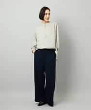 FMLAD25250 MICHEL KLEIN(ミッシェルクラン) [セットアップ対応]ワイドパンツ ネイビー