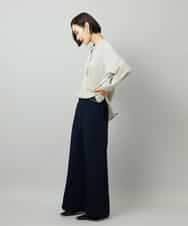 FMLAD25250 MICHEL KLEIN(ミッシェルクラン) [セットアップ対応]ワイドパンツ ネイビー