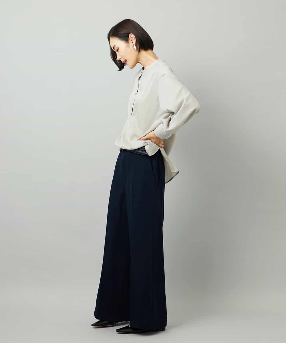 FMLAD25250 MICHEL KLEIN(ミッシェルクラン) [セットアップ対応]ワイドパンツ ネイビー