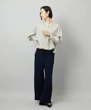 FMLAD25250 MICHEL KLEIN(ミッシェルクラン) [セットアップ対応]ワイドパンツ ネイビー