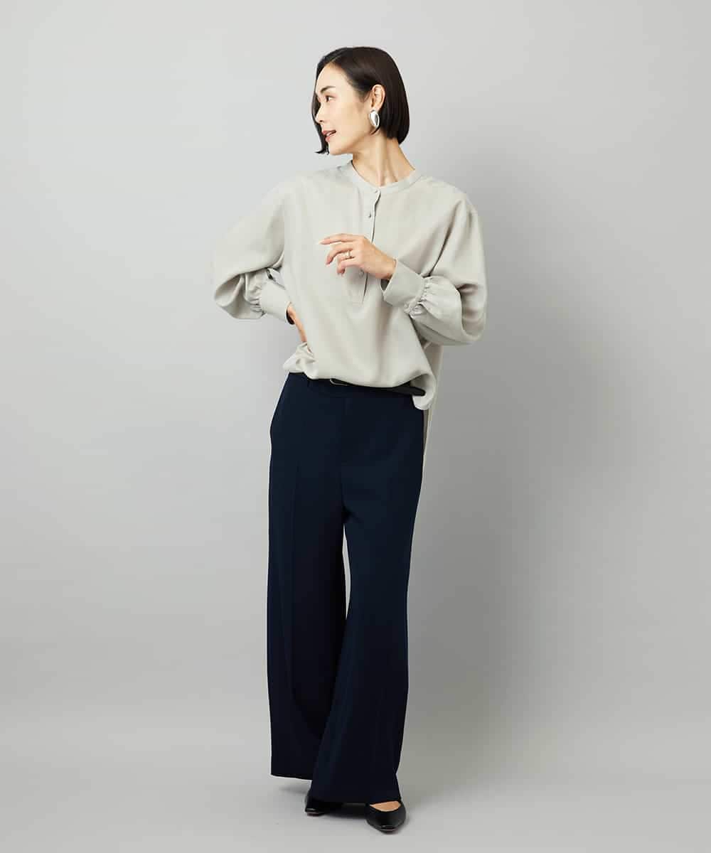 FMLAD25250 MICHEL KLEIN(ミッシェルクラン) [セットアップ対応]ワイドパンツ ネイビー