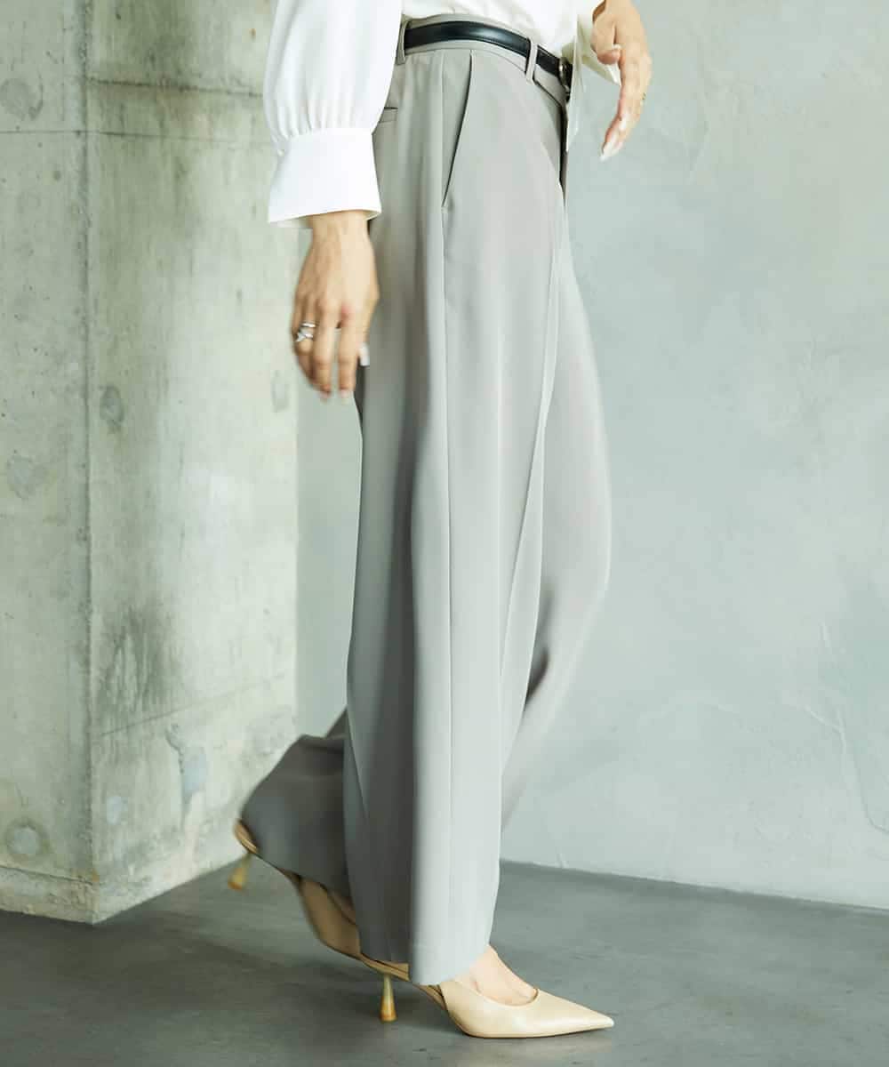 FMLAD25250 MICHEL KLEIN(ミッシェルクラン) [セットアップ対応]ワイドパンツ ネイビー