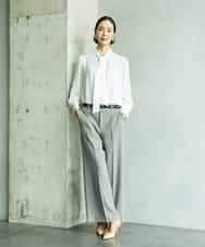 FMLAD25250 MICHEL KLEIN(ミッシェルクラン) [セットアップ対応]ワイドパンツ ネイビー