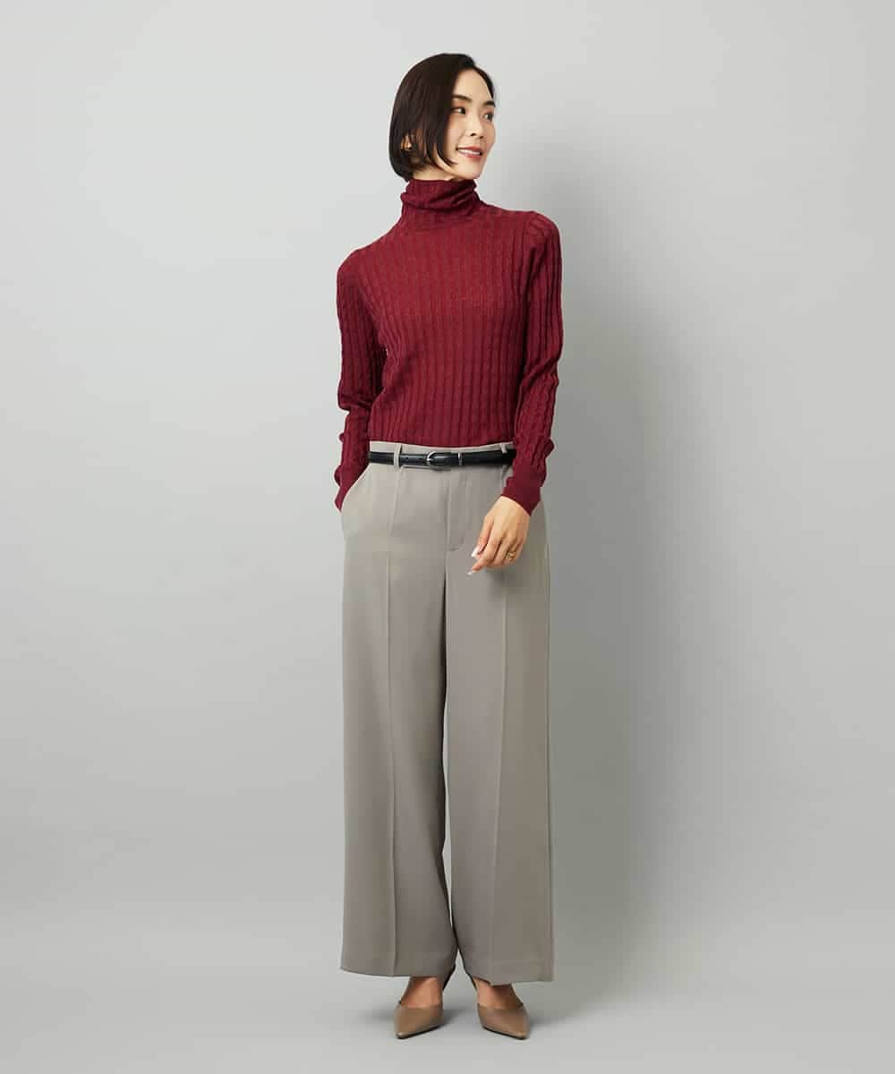 FMLAD25250 MICHEL KLEIN(ミッシェルクラン) [セットアップ対応]ワイドパンツ ネイビー