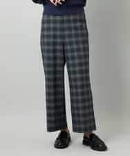 FMLAD28180 MICHEL KLEIN(ミッシェルクラン) [定番人気]ストレッチ裏起毛ワイドパンツ グレー