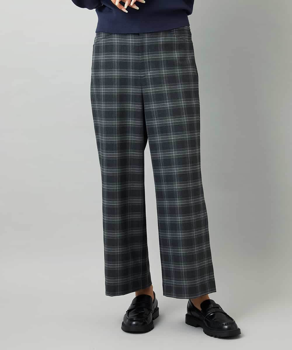 FMLAD28180 MICHEL KLEIN(ミッシェルクラン) [定番人気]ストレッチ裏起毛ワイドパンツ グレー