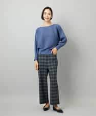FMLAD28180 MICHEL KLEIN(ミッシェルクラン) [定番人気]ストレッチ裏起毛ワイドパンツ グレー