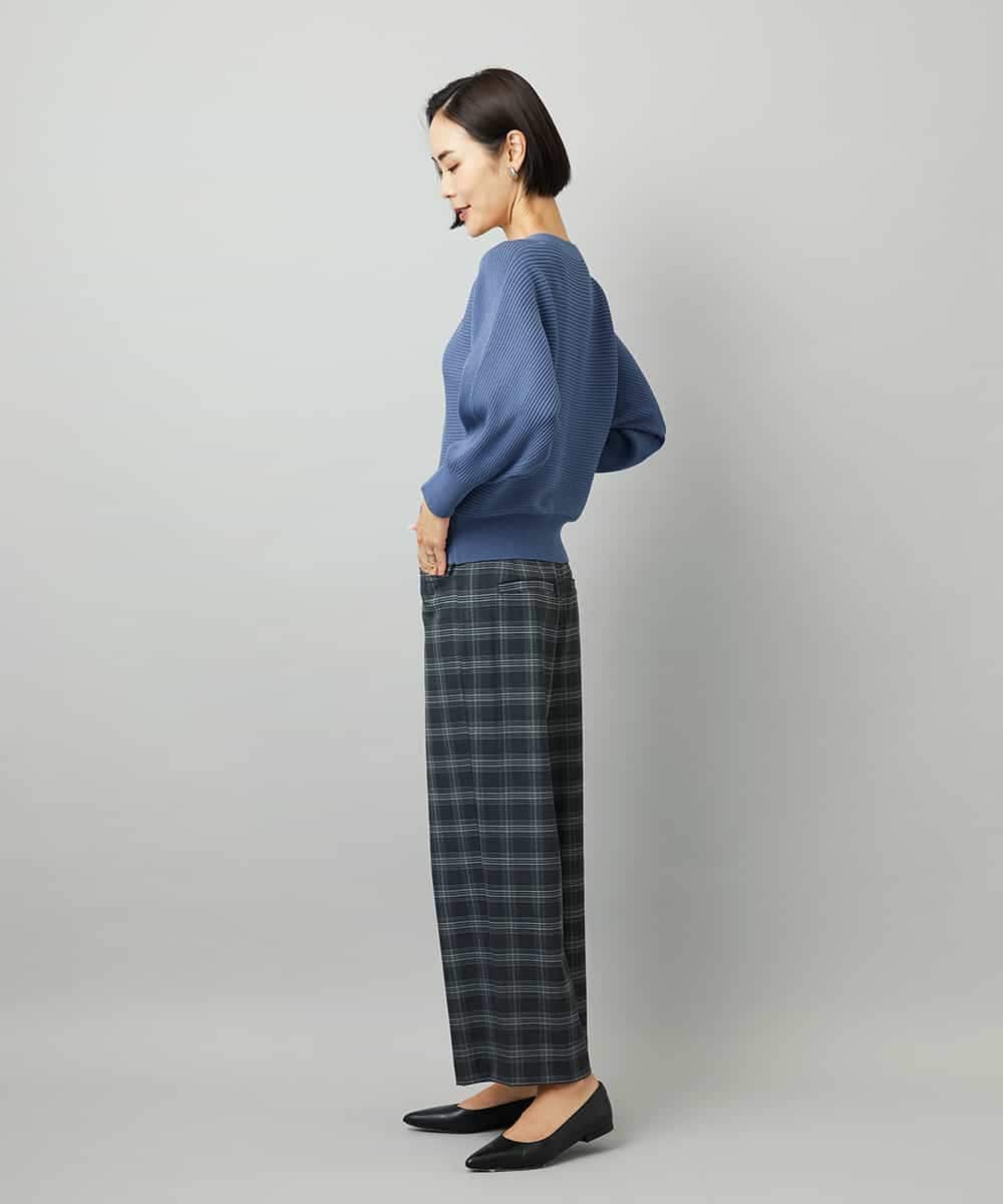 FMLAD28180 MICHEL KLEIN(ミッシェルクラン) [定番人気]ストレッチ裏起毛ワイドパンツ グレー