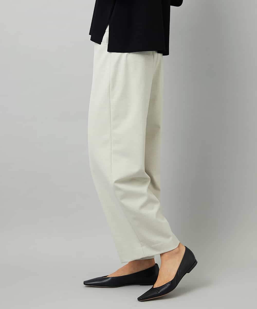 FMLAD28180 MICHEL KLEIN(ミッシェルクラン) [定番人気]ストレッチ裏起毛ワイドパンツ グレー