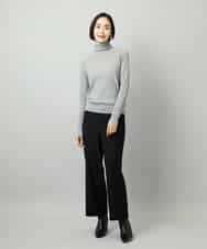 FMLAD28180 MICHEL KLEIN(ミッシェルクラン) [定番人気]ストレッチ裏起毛ワイドパンツ グレー