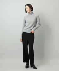 FMLAD28180 MICHEL KLEIN(ミッシェルクラン) [定番人気]ストレッチ裏起毛ワイドパンツ グレー