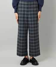 FMLAD28180 MICHEL KLEIN(ミッシェルクラン) [定番人気]ストレッチ裏起毛ワイドパンツ グレー