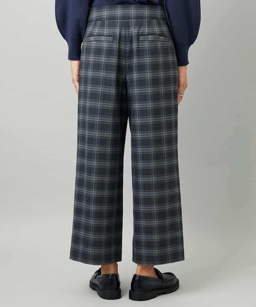 FMLAD28180 MICHEL KLEIN(ミッシェルクラン) [定番人気]ストレッチ裏起毛ワイドパンツ グレー
