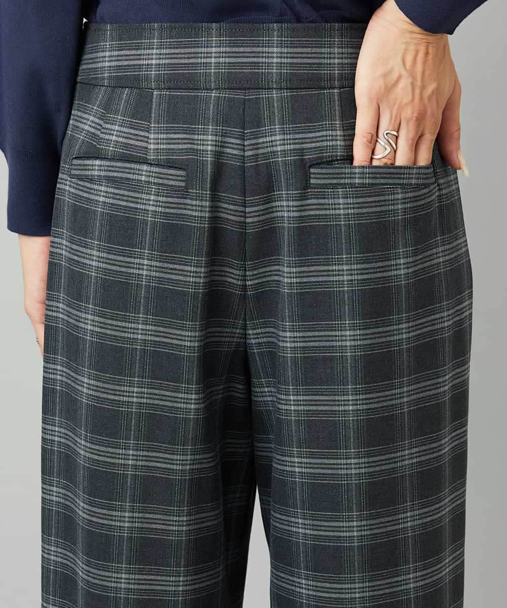 FMLAD28180 MICHEL KLEIN(ミッシェルクラン) [定番人気]ストレッチ裏起毛ワイドパンツ グレー