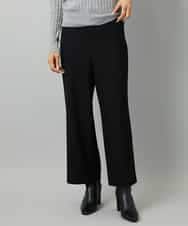 FMLAD28180 MICHEL KLEIN(ミッシェルクラン) [定番人気]ストレッチ裏起毛ワイドパンツ ブラック