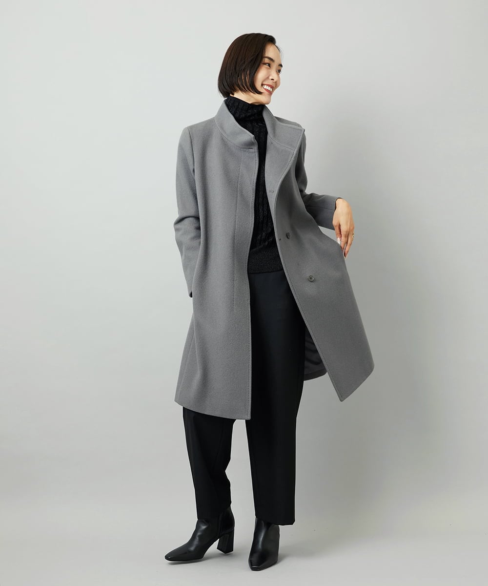 FMLAD30180 MICHEL KLEIN(ミッシェルクラン) ［定番人気/新色追加］裏起毛ワイドクロップドパンツ(機能素材) ベージュ