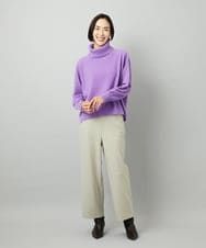 FMLAD30180 MICHEL KLEIN(ミッシェルクラン) ［定番人気/新色追加］裏起毛ワイドクロップドパンツ(機能素材) ベージュ