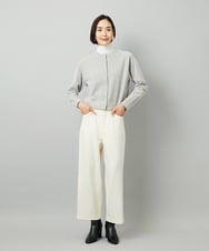 FMLAD30180 MICHEL KLEIN(ミッシェルクラン) ［定番人気/新色追加］裏起毛ワイドクロップドパンツ(機能素材) ベージュ