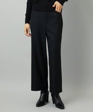 FMLAD30180 MICHEL KLEIN(ミッシェルクラン) ［定番人気/新色追加］裏起毛ワイドクロップドパンツ(機能素材) ブラック