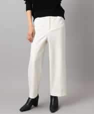 FMLAD30180 MICHEL KLEIN(ミッシェルクラン) ［定番人気/新色追加］裏起毛ワイドクロップドパンツ(機能素材) ベージュ