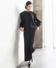 FMLAD30180 MICHEL KLEIN(ミッシェルクラン) ［定番人気/新色追加］裏起毛ワイドクロップドパンツ(機能素材) ベージュ