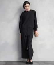 FMLAD30180 MICHEL KLEIN(ミッシェルクラン) ［定番人気/新色追加］裏起毛ワイドクロップドパンツ(機能素材) ベージュ