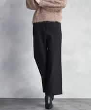 FMLAD30180 MICHEL KLEIN(ミッシェルクラン) ［定番人気/新色追加］裏起毛ワイドクロップドパンツ(機能素材) ベージュ