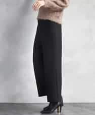 FMLAD30180 MICHEL KLEIN(ミッシェルクラン) ［定番人気/新色追加］裏起毛ワイドクロップドパンツ(機能素材) ベージュ