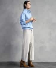 FMLAD30180 MICHEL KLEIN(ミッシェルクラン) ［定番人気/新色追加］裏起毛ワイドクロップドパンツ(機能素材) ベージュ