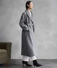 FMLAD30180 MICHEL KLEIN(ミッシェルクラン) ［定番人気/新色追加］裏起毛ワイドクロップドパンツ(機能素材) ベージュ