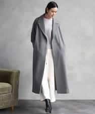 FMLAD30180 MICHEL KLEIN(ミッシェルクラン) ［定番人気/新色追加］裏起毛ワイドクロップドパンツ(機能素材) ベージュ