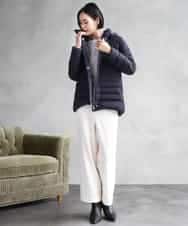 FMLAD30180 MICHEL KLEIN(ミッシェルクラン) ［定番人気/新色追加］裏起毛ワイドクロップドパンツ(機能素材) ベージュ