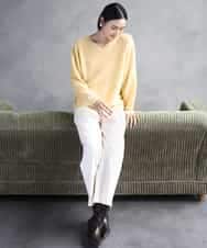 FMLAD30180 MICHEL KLEIN(ミッシェルクラン) ［定番人気/新色追加］裏起毛ワイドクロップドパンツ(機能素材) ベージュ