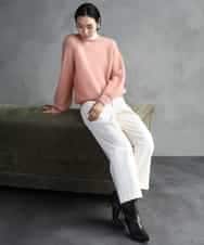 FMLAD30180 MICHEL KLEIN(ミッシェルクラン) ［定番人気/新色追加］裏起毛ワイドクロップドパンツ(機能素材) ベージュ