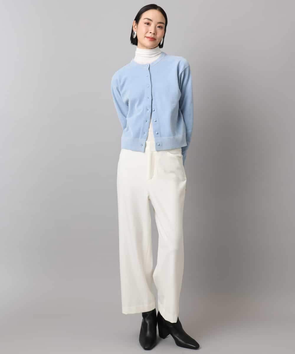 FMLAD30180 MICHEL KLEIN(ミッシェルクラン) ［定番人気/新色追加］裏起毛ワイドクロップドパンツ(機能素材) ベージュ