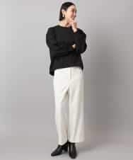 FMLAD30180 MICHEL KLEIN(ミッシェルクラン) ［定番人気/新色追加］裏起毛ワイドクロップドパンツ(機能素材) ベージュ