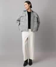 FMLAD30180 MICHEL KLEIN(ミッシェルクラン) ［定番人気/新色追加］裏起毛ワイドクロップドパンツ(機能素材) ベージュ