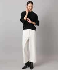 FMLAD30180 MICHEL KLEIN(ミッシェルクラン) ［定番人気/新色追加］裏起毛ワイドクロップドパンツ(機能素材) ベージュ