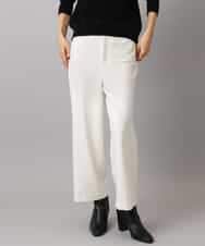 FMLAD30180 MICHEL KLEIN(ミッシェルクラン) ［定番人気/新色追加］裏起毛ワイドクロップドパンツ(機能素材) ベージュ