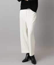 FMLAD30180 MICHEL KLEIN(ミッシェルクラン) ［定番人気/新色追加］裏起毛ワイドクロップドパンツ(機能素材) ベージュ