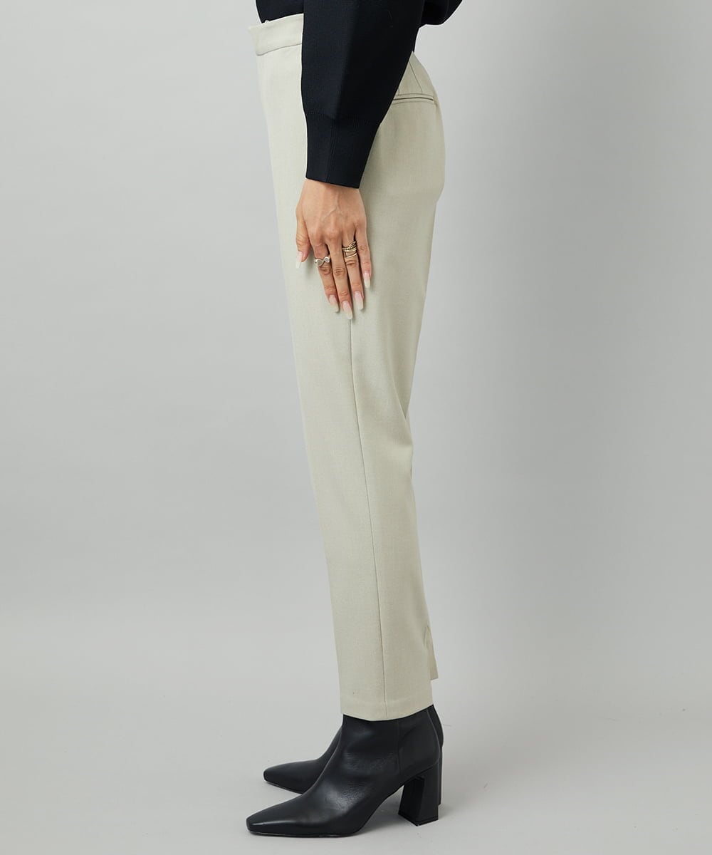 FMLAD31200 MICHEL KLEIN(ミッシェルクラン) ［定番素材］裏起毛ストレッチテーパードパンツ(機能素材) ベージュ